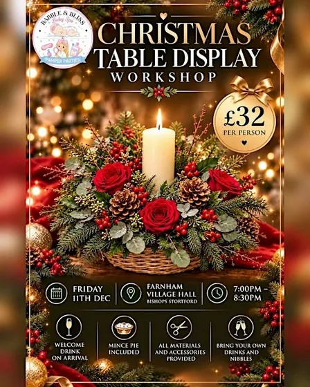 Babble & Bliss Xmas Candle Table display workshop