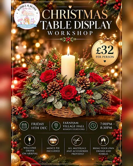 Babble & Bliss Xmas Candle Table display workshop