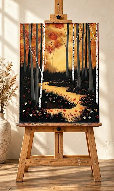 A Paint Lesson - Fall Landscape
