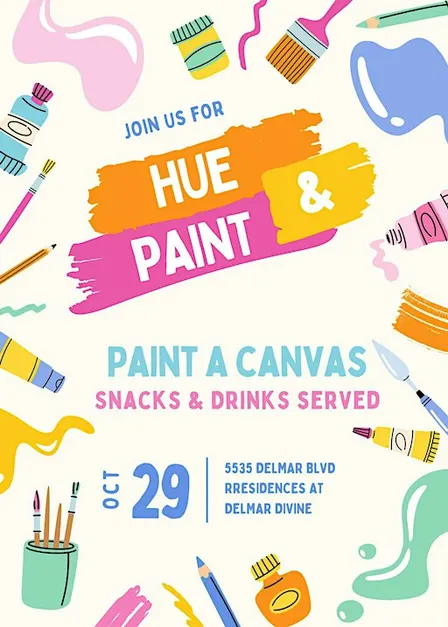 Hue & Paint - Makeup bag and key charm making