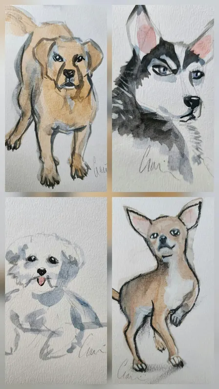 Watercolor Techniques with Terry Cee - Dogs