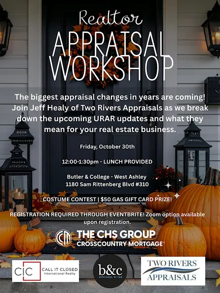Realtor Appraisal Workshop - Friday, October 30th