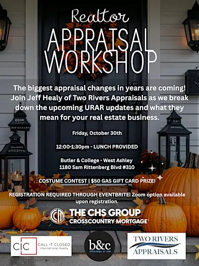 Realtor Appraisal Workshop - Friday, October 30th