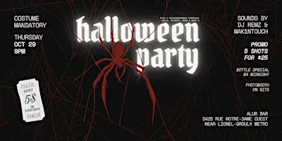 Halloween Party by Cœurs Endormis x Alûr Bar