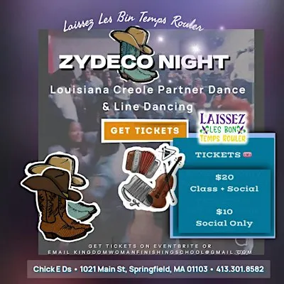 Zydeco Night Class and Dance Party | Springfield, MA