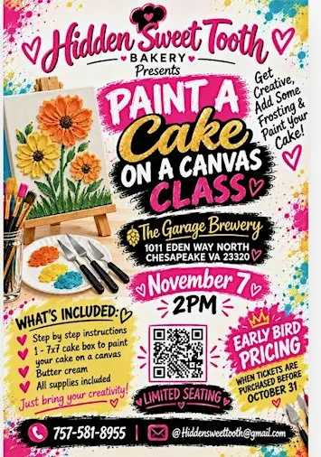 Paint a CAKE on Canvas Workshop