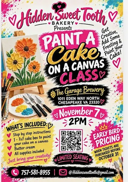 Paint a CAKE on Canvas Workshop
