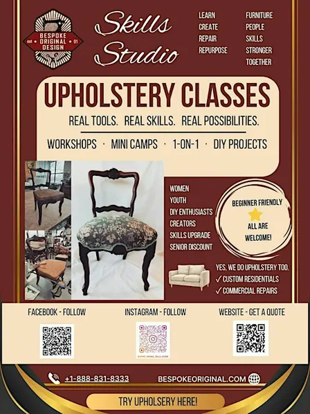 Beginners upholstery. learn to do a seat