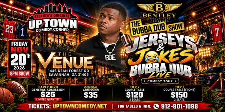 Bubba Dub Live — Jerseys & Jokes Comedy Tour | Friday, Nov. 20