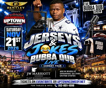Bubba Dub Live — Jerseys & Jokes Comedy Tour | Saturday, Nov. 21