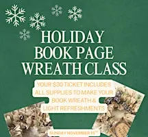 Holiday Book Page Wreath Class at The Merc