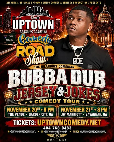 Comedian Bubba & The Jersey & Jokes Comedy Tour Live in Savannah, Ga.