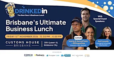 DrinkedIn Returns — Don't Miss Brisbane's Ultimate Business Lunch