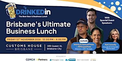 DrinkedIn Returns — Don't Miss Brisbane's Ultimate Business Lunch