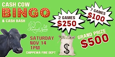 CASH COW BINGO AND CASH BASH (LUNCH INCLUDED)