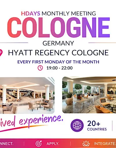 HDays Monthly Meeting in Cologne at Hyatt Regency Cologne