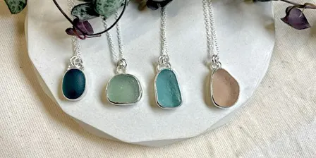 Sea Glass/Gemstone Pendant - Beginners Silversmithing Class.
