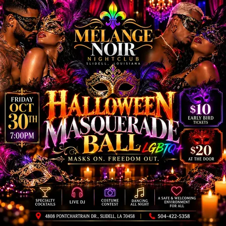 Halloween Masquerade Ball LGBTQ Welcome