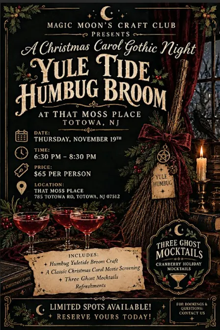 Yuletide Humbug Broom Decorating Victorian Gothic Night!