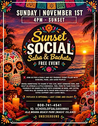 Sunset Social Salsa & Bachata Beach Event!
