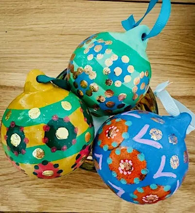 Hand Painted & Gilded Ceramic Baubles | McManus Mondays