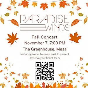 Paradise Winds Fall Concert at The Greenhouse (Downtown Mesa)