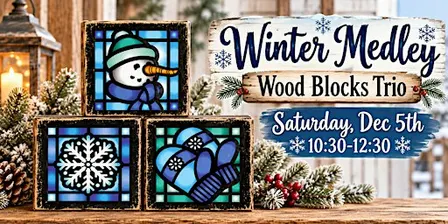 Winter Medley Wood Block Trio