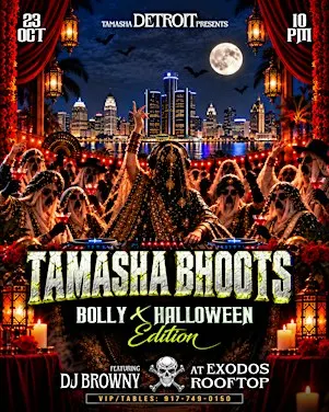 Detroit Tamasha Bhoots: Bollywood Halloween Party @Exodos Rooftop