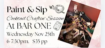 Paint & Sip: Cocktail Craftin’ Session at Bar One