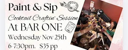 Paint & Sip: Cocktail Craftin’ Session at Bar One