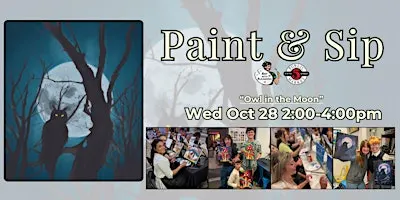 Paint & Sip in Eugene, Oregon “Owl in the Moon”