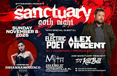 Sanctuary Goth Night w/The Electric Poet aka Alex Vincent | 11.08.26