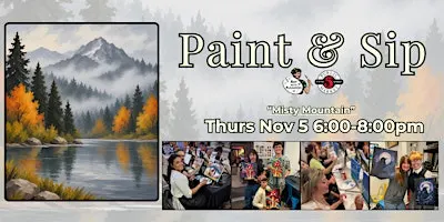 Paint & Sip in Eugene, Oregon “Misty Mountain”