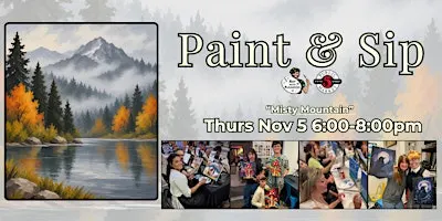 Paint & Sip in Eugene, Oregon “Misty Mountain”