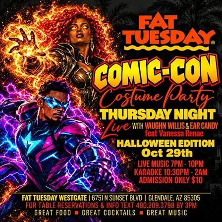Comic-Con Costume Party at Fat Tuesday w/ Vaughn Willis & Vanessa Renee