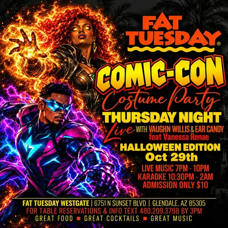 Comic-Con Costume Party at Fat Tuesday w/ Vaughn Willis & Vanessa Renee