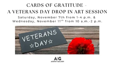 Cards of Gratitude : A Veterans Day Drop In Art Session