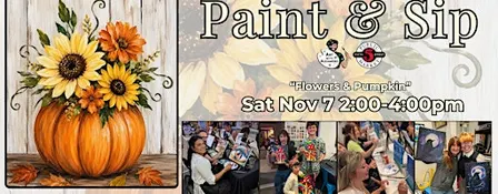 Paint & Sip in Eugene, Oregon “Flowers & Pumpkin”
