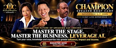 Champion Speaker Boot Camp 2026