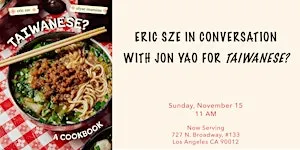 Eric Sze in Conversation for Taiwanese?