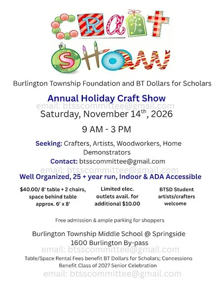 Burlington Township Annual Holiday Craft Show