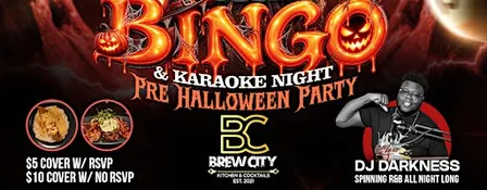 [PRE HALLOWEEN BASH] R&B BINGO + KARAOKE NIGHT  @ Brew City