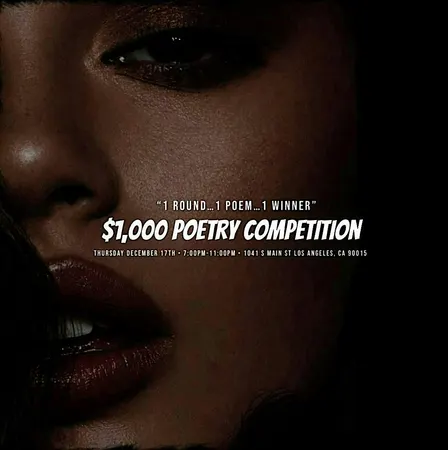 $1,000 Poetry Competition • R&B Party Hosted by @doitforthequlture