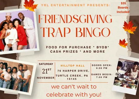 Friendsgiving Trap Bingo