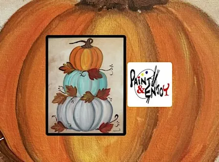 Stack of fall pumpkins! Paint and Enjoy at Lavender Acres Winery