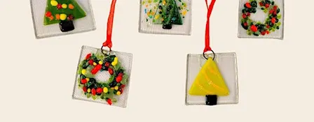 Make you Own Fused Glass Christmas Tree Decorations