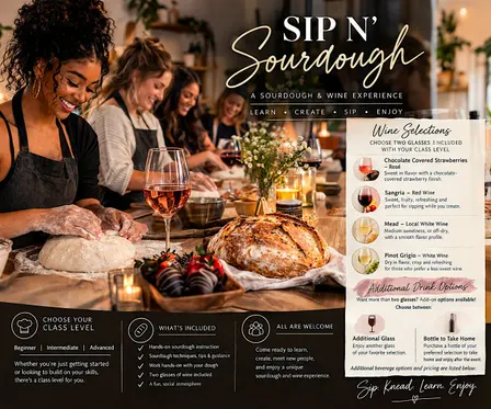 Sip n Sourdough Workshop