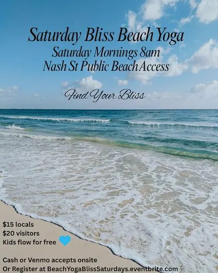 Saturday Morning Blissful Beach Yoga