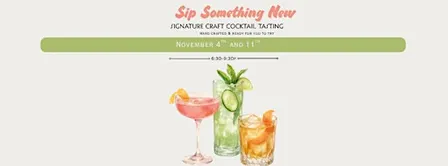 The Pint Station's Early Preview & Signature Cocktail Tasting. 11/4 &11/11