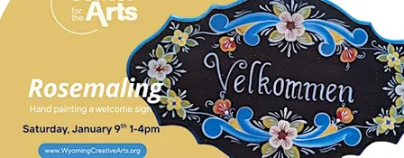 Norwegian Rosemaling- Welcome Sign